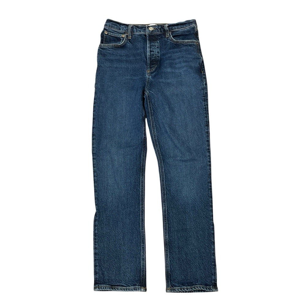 AGOLDE Riley High Rise Straight Jeans Womens 27x28 Medium Wash Blue Denim‎